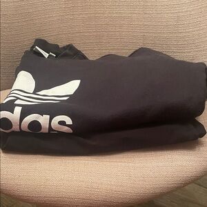Adidas Women’s Black Joggers with White Logo and Adidas Sweatshirt Bundle
